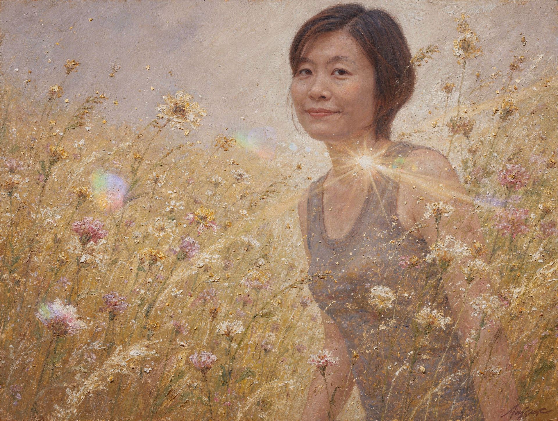 Oil portrait painting